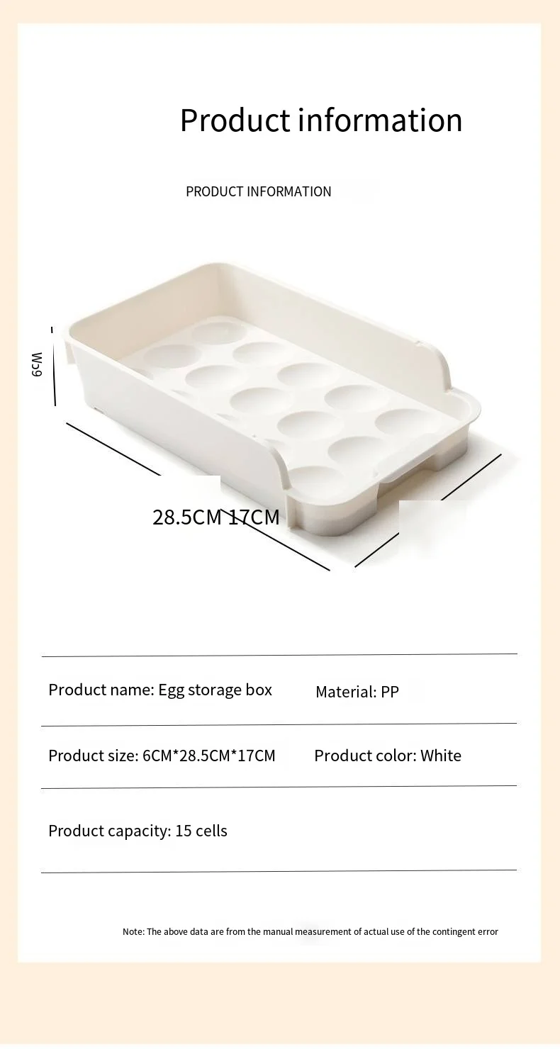 New creative can superimpose egg box refrigerator Drawer type fresh-keeping box egg storage box factory