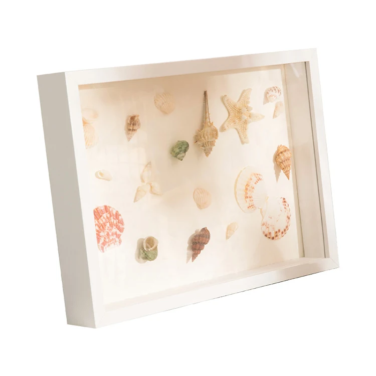 Best Quality Large Size Shadow Boxes Display Cases White Wedding Floater Picture Photo Frames