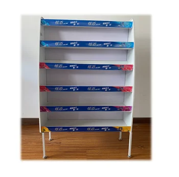 Custom Design Double-Sided Light Duty Metal Display Stands Supermarket Shelves Snack Racks OEM Manufacturing Services Available