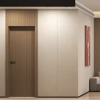 Melinco Pintu Tersembunyi Pintu Interior Dinding yang Dapat Disesuaikan Lemari Pencegahan Kebakaran Manual Sisi Desain Modern Komposit Polimer