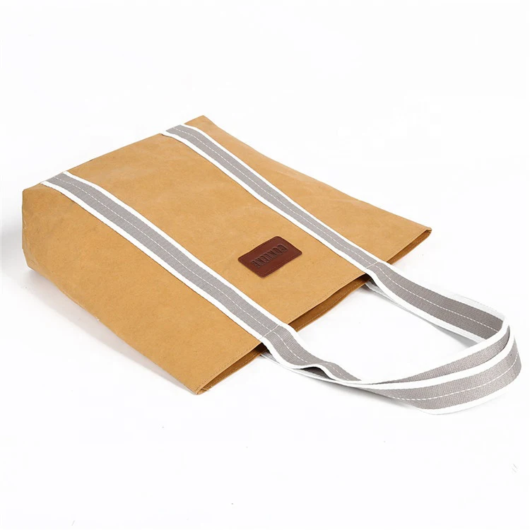 Custom Recyclable Twist Handle Printed Shopping  Brown  Rectangular Craft Paper Gift Bag