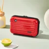 Bolsa de almacenamiento de maquillaje rojo brillante
