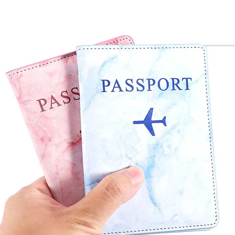 Personality Marble Pattern Passport Case, Multifunctional Pu