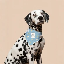 Cartoon Animal Patterns Dog Bandana Fashionable Pet Apparel Accessories