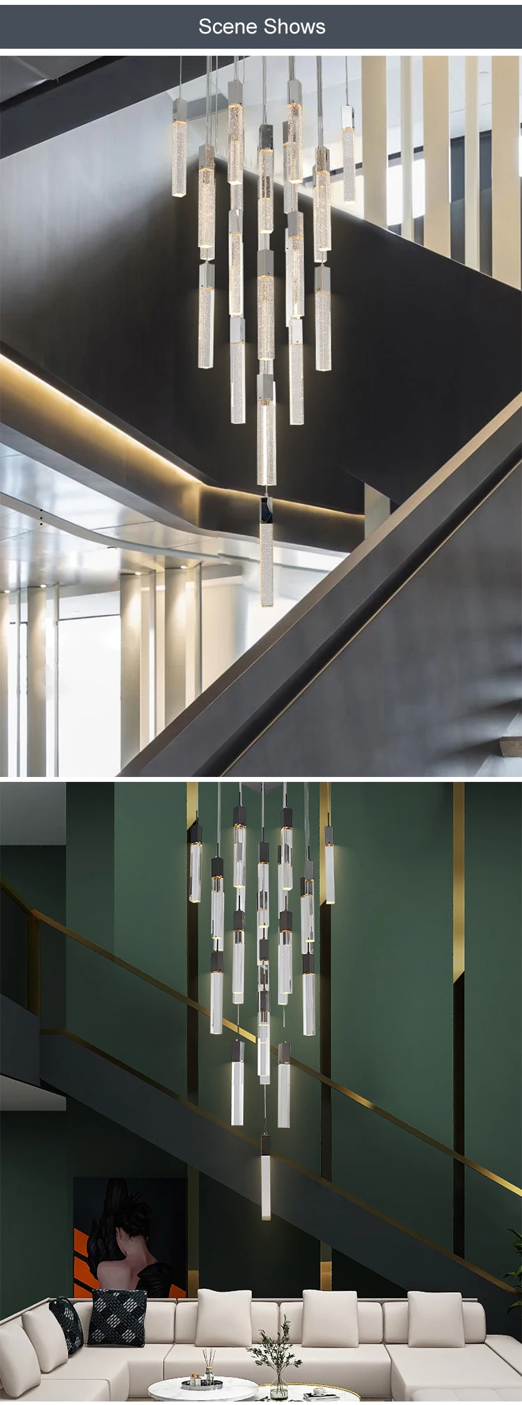 pad801 new product residential decoration chandelier indoor bedroom living room crystal led pendant light  -4