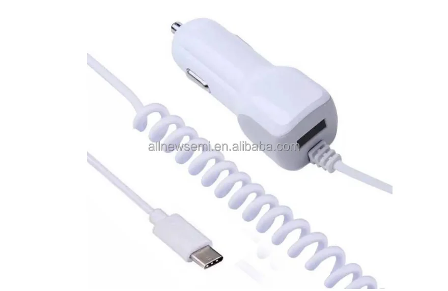 New Yazui 5v2.1a Cable Car Charger USB cable car charger type-C fast charger OEM