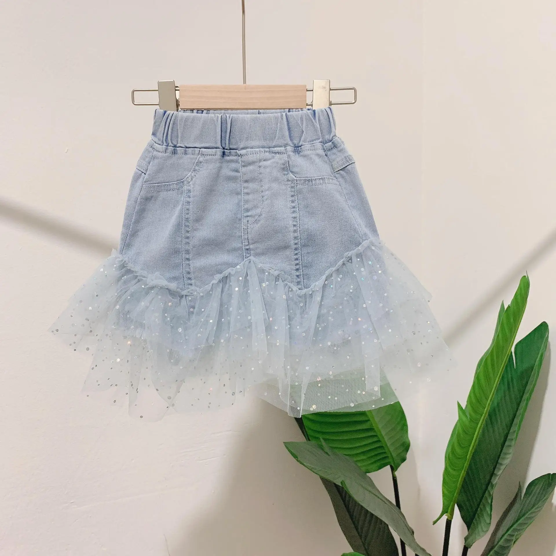 Buy The Children's Place Baby 5-pocket Denim Skirt, China Blue, 9-12 Months  at Amazon.in