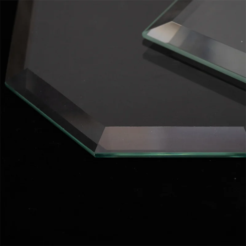 2mm Customized Bevel clear Float Glass Beveled Glass Pieces