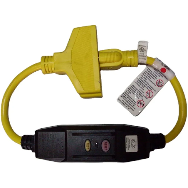 Gfci Extension Cord With 3 Electrical Power Outlets 12/3 Sjtw Heavy