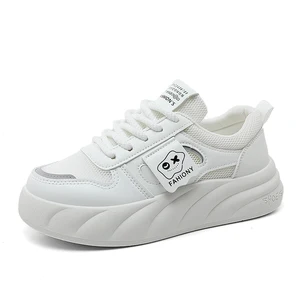 Women's White Mesh Breathable Platform Shoes Fashion Trend for Student Leisure Sports for Autumn Summer Spring Made in China