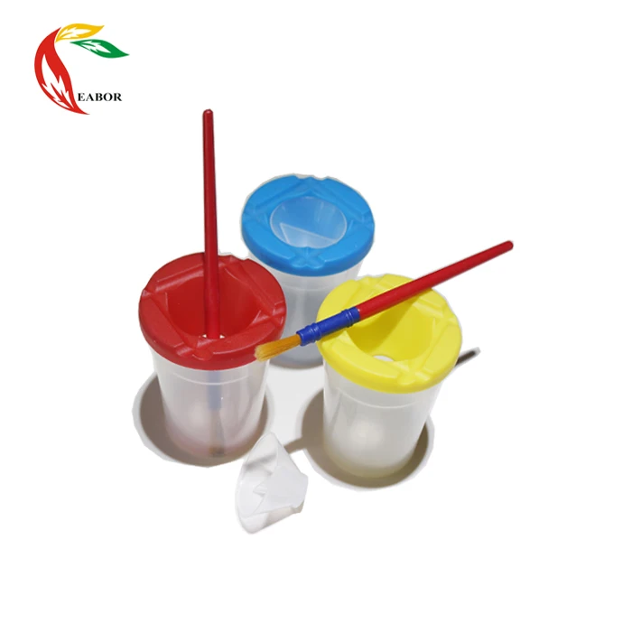 Oem Factory Washing Paint Brush School Paint Brush Washer Cup Colorful