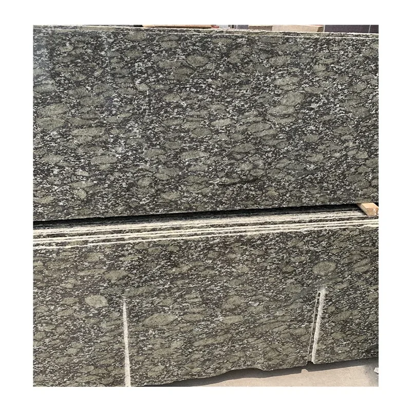 Yuqori sifatli zaytun yashil granit plita — tashqi devor va pol bezaklari uchun, ekzotik yashil granit plita stol ustasi