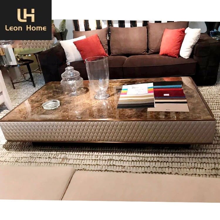 center table leather design