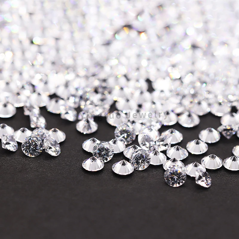 JIANGYUANGEMS 5A Round Machine Cut Violet Cubic Zirconia Loose Stones 3.0mm 500pcs - CZ Gems For Jewelry - View #4