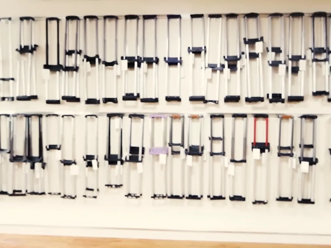 Custom 5 Sections Aluminum Retractable Luggage Trolley Handle