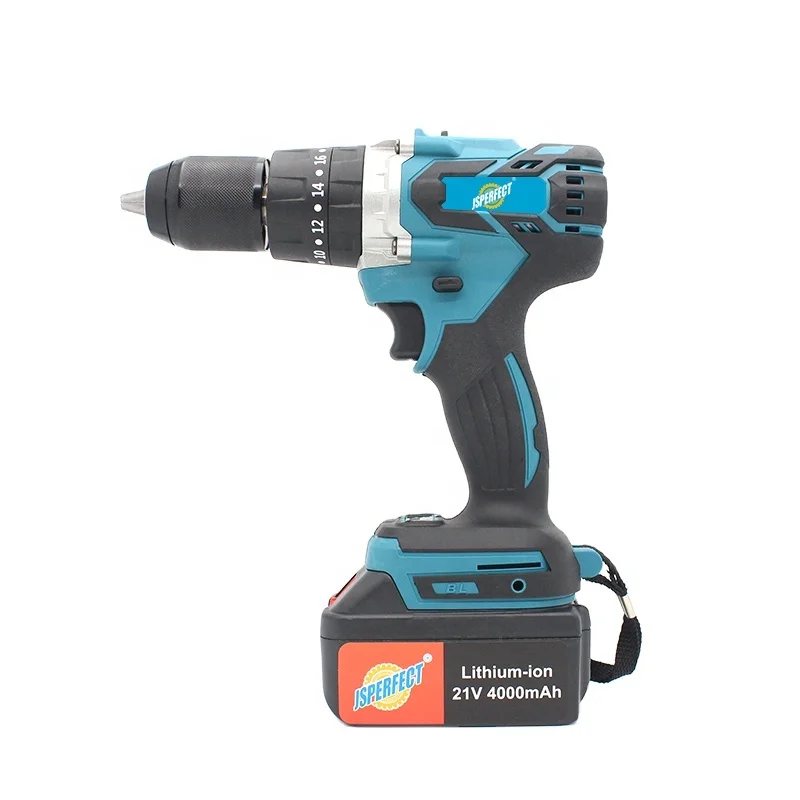 JSPERFECT 21V Workzone Li-ion Battery  Hammer Power Screw Driver Drill Cordless