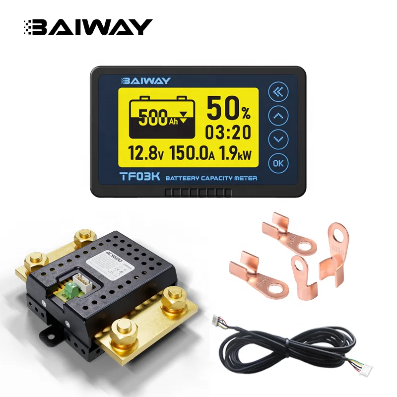 Indicador de capacidade de voltagem da bateria de carro, medidor testador BCS500A, LCD universal