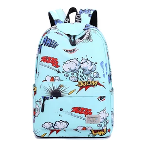 New Arrival Cartoon Waterproof School Backpack for Boys Colorful Pattern School Bag for Students Kindergarteners Casual Style