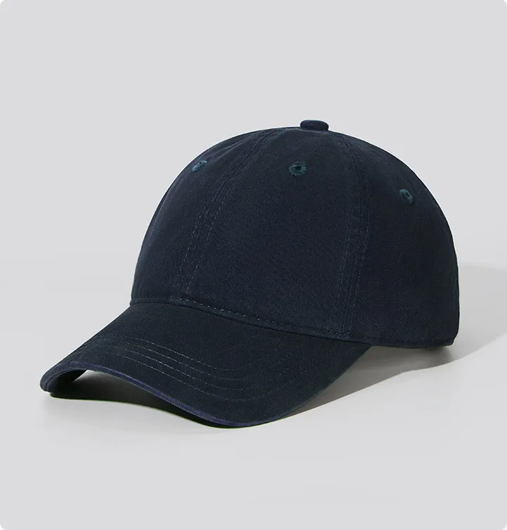 Casquette de baseball en coton de haute qualité, unisexe, ajustable, modèle Dad Hat vierge à 6 panneaux_voghion.com