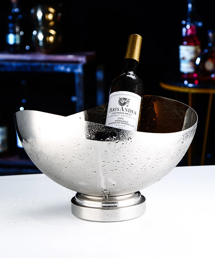 Customized Nordic Big Size Commercial Red Wine Ice Bucket Oval