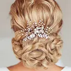 Silver Hair Clip Vintage Wedding Bridal Pearl Flower Crystal Hair Pin Bridesmaid Clip Comb Bride Hair Jewelry Accessories
