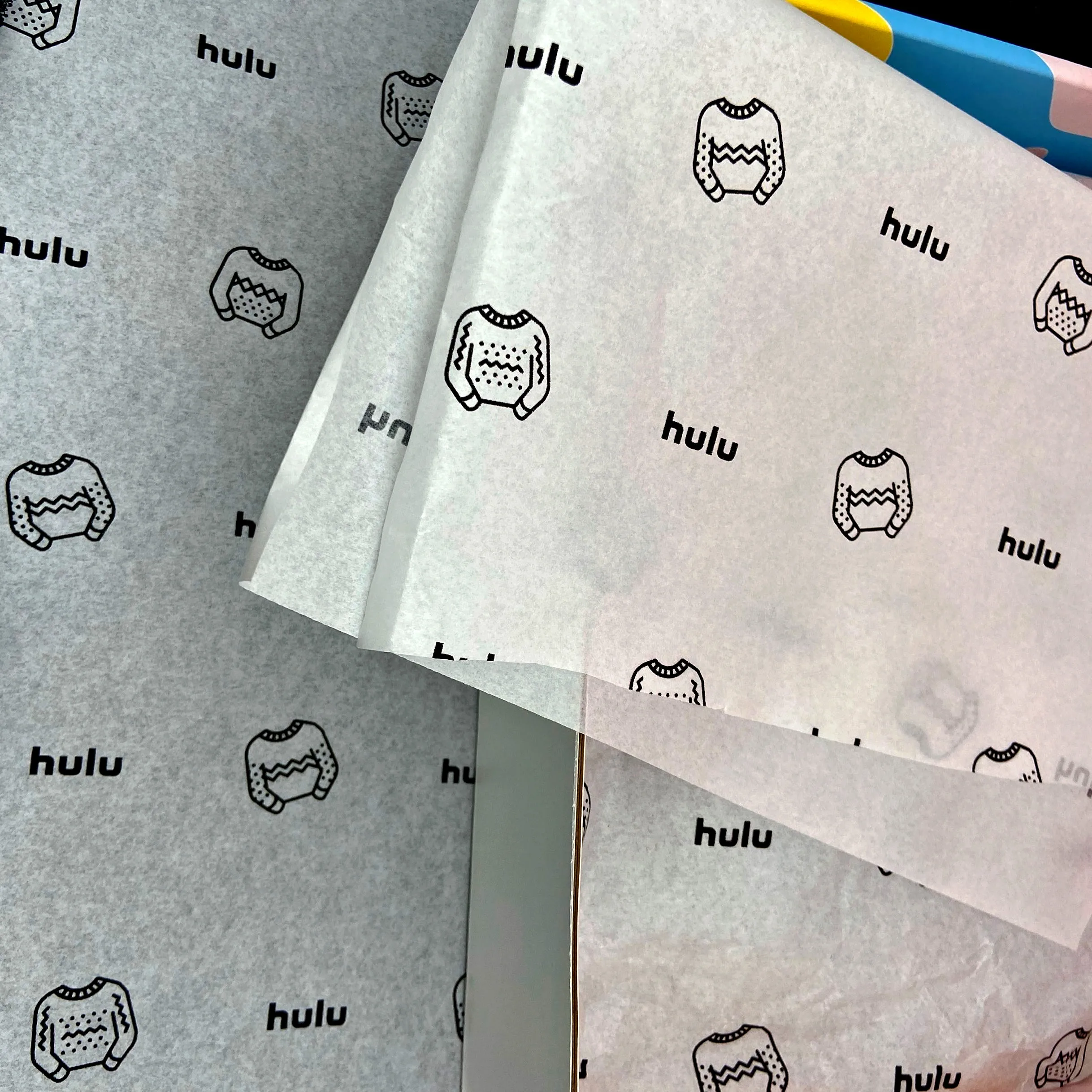 17gsm Black White Custom Tissue Paper Packaging Custom Tissue Paper 