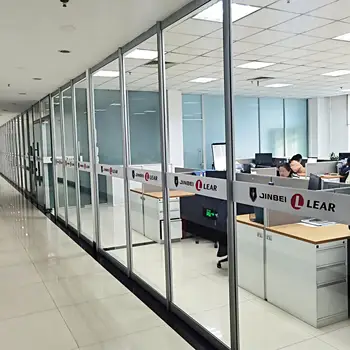 Soundproof Office Furniture Partition Wall System Tempered Glass Open Space Divider Soundproof Office Furniture Partition Wall