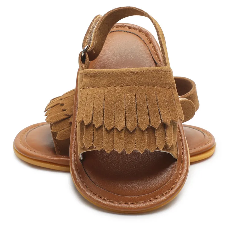 Сандалии для маленьких девочек, летняя детская обувь, повседневная модная обувь для маленьких девочек, сандалии для девочек из искусственной кожи с бахромой
