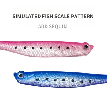 SL083-12cm 7g/pcs High Quality PVC Soft Worm with Growth Tail Swim Bait Fishing Lures for Freshwater Fish Target in Rivers – Soft Lure – view 3