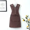 Five-buckle zipper vest - brown, quality choice