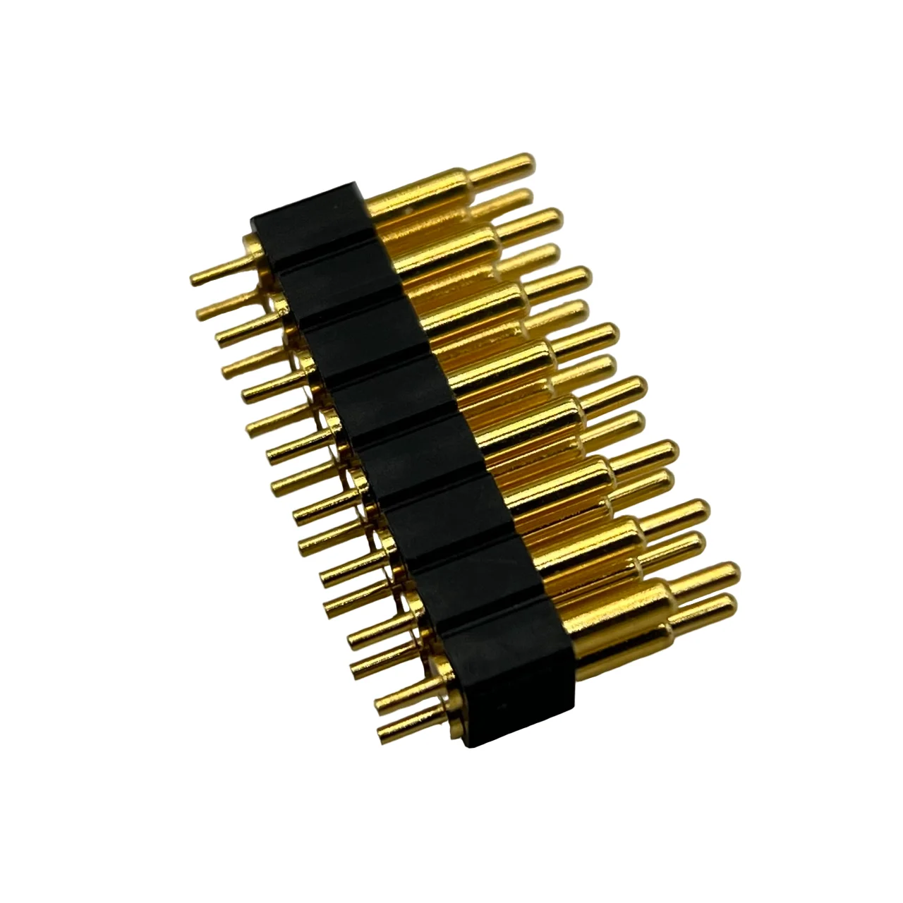 Double Row Magnetic Pogo Pin Connector 254mm Pcb Mount Dip Spring Pogo Pin Connector High 4358