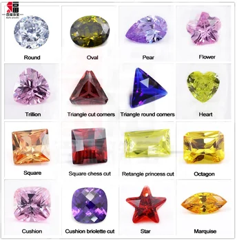 AAA top quality cheapest price cubic zirconia Various shape loose wholesale custom cut cz stone for jewelry