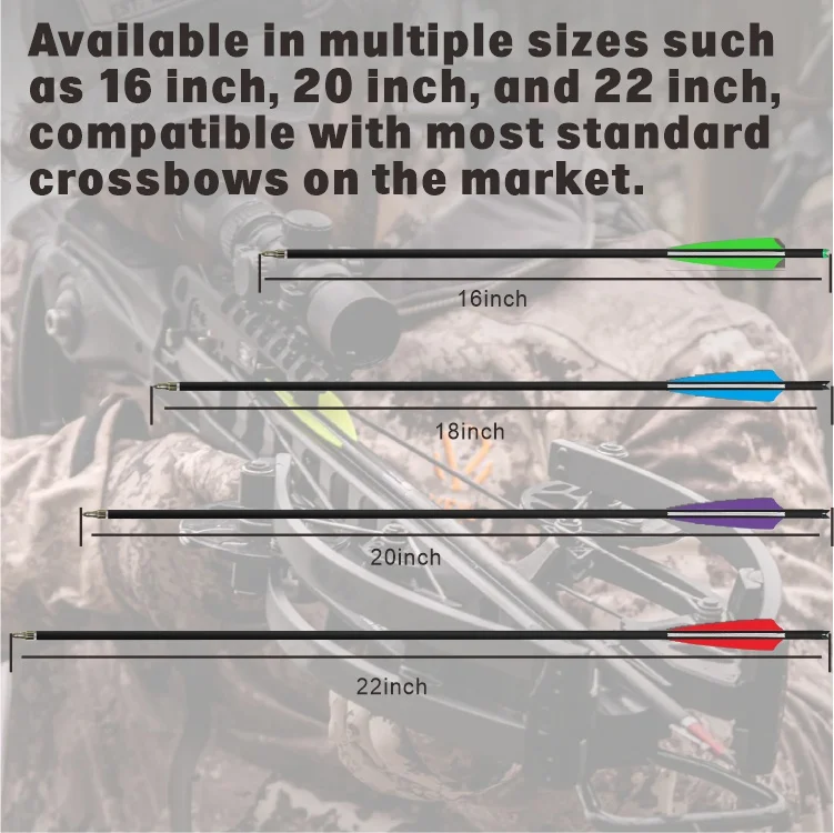 Boulons Carbone 20 Pouces Pour Arbalète 12 Flèches D'Arbalète En Carbone 20 Pouces + 6 Pointes De Chasse Broadhead - Pour Arbalète De Chasse Ou Tir Arc De Chasse