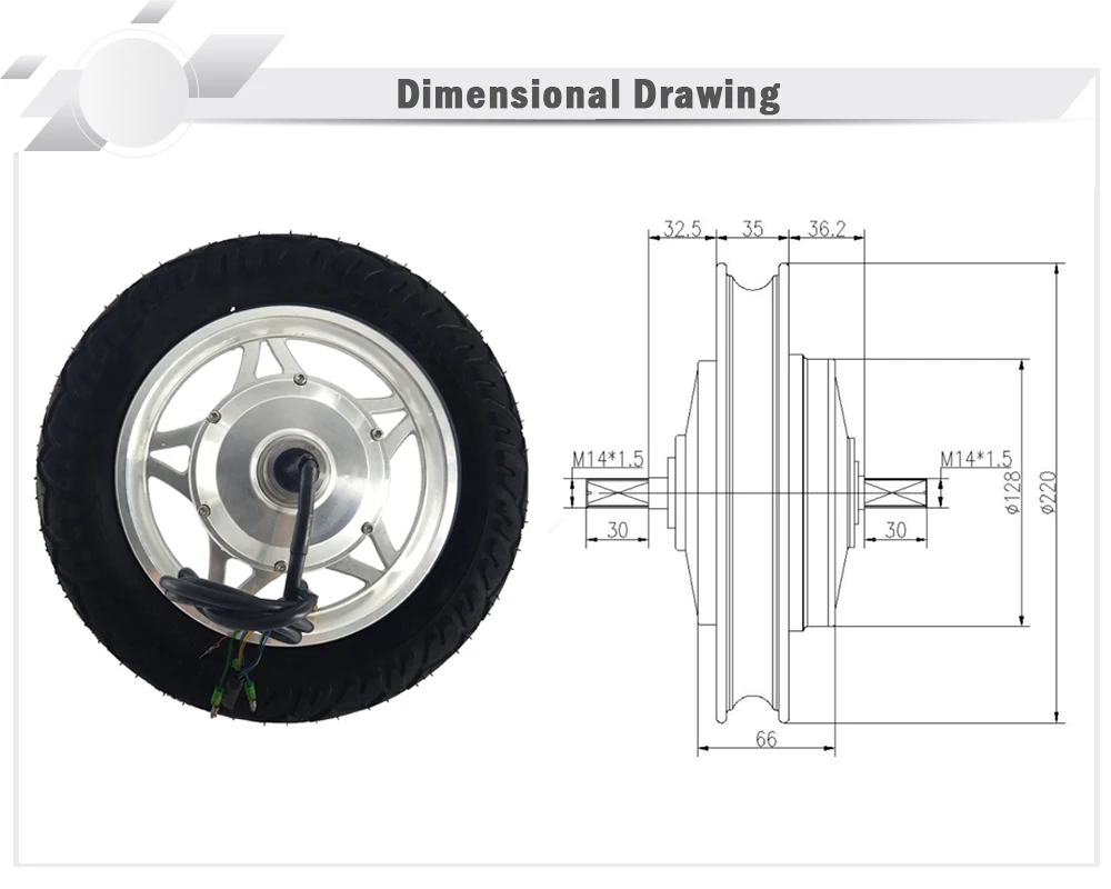 Electric Hub Motor For E-bike Scooter 
