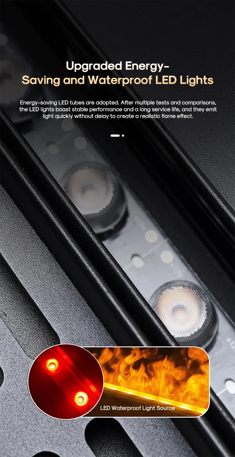 Electric Fireplace, 70-300cm, LED - detail 12
