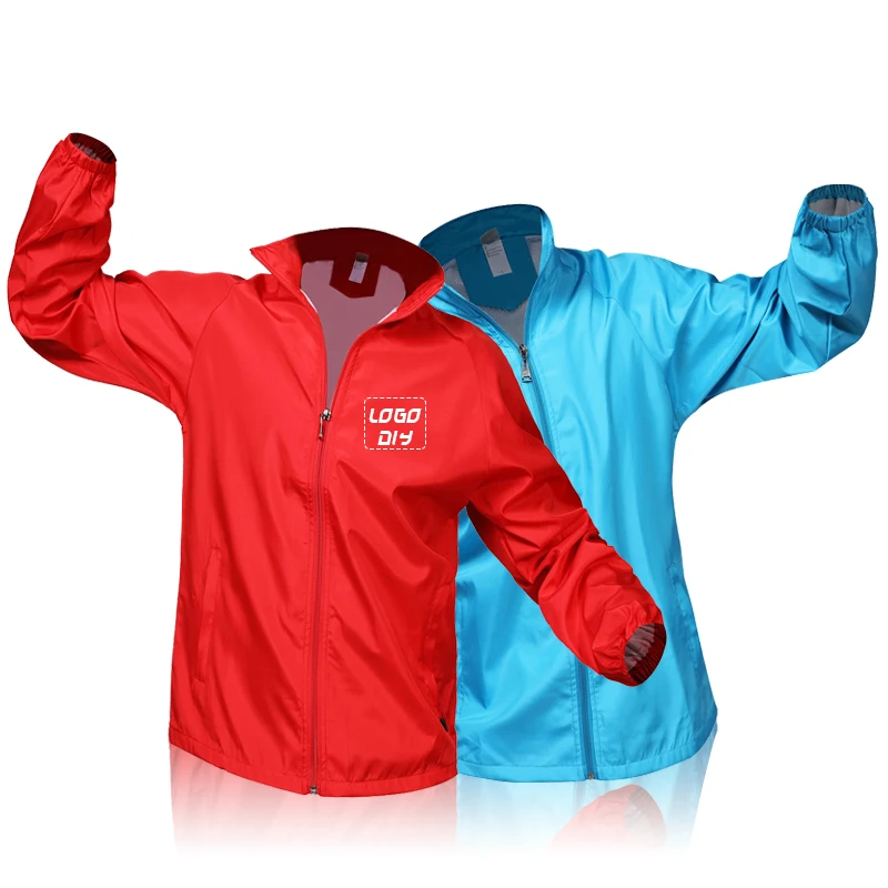 Advertising 2021 New Design Windbreaker Customized Long Sleeve Pullover Windbreaker With Logo Printing