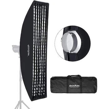 Godox SB-FW 50X130CM Strip Beehive Honeycomb Grid Softbox Bowens Mount for Flash Light and Other Studio Flash