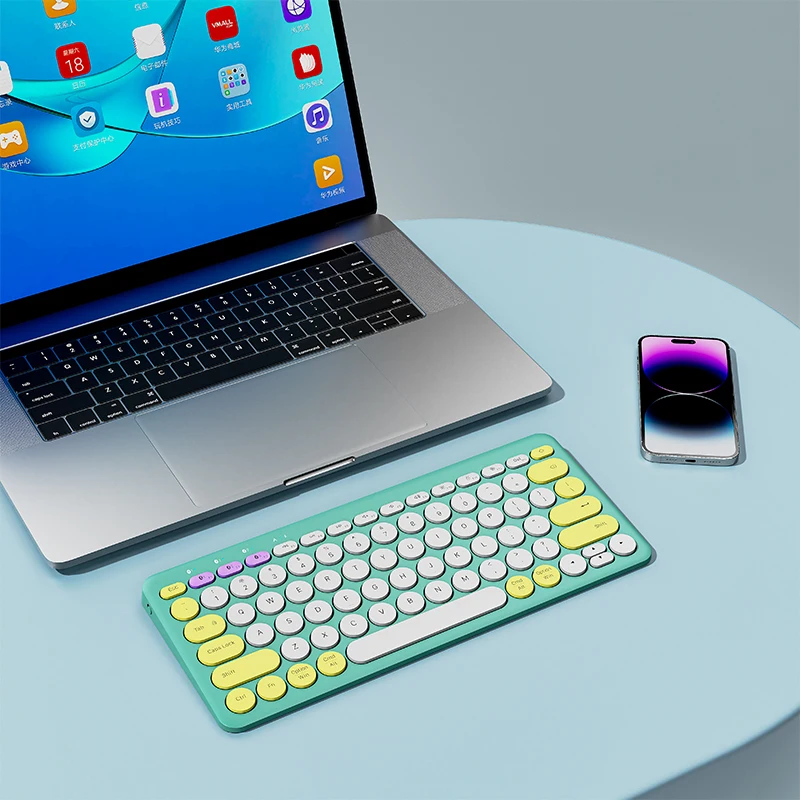 78 Keys Portable Mini Keyboard - Colorful & Cute Teclado