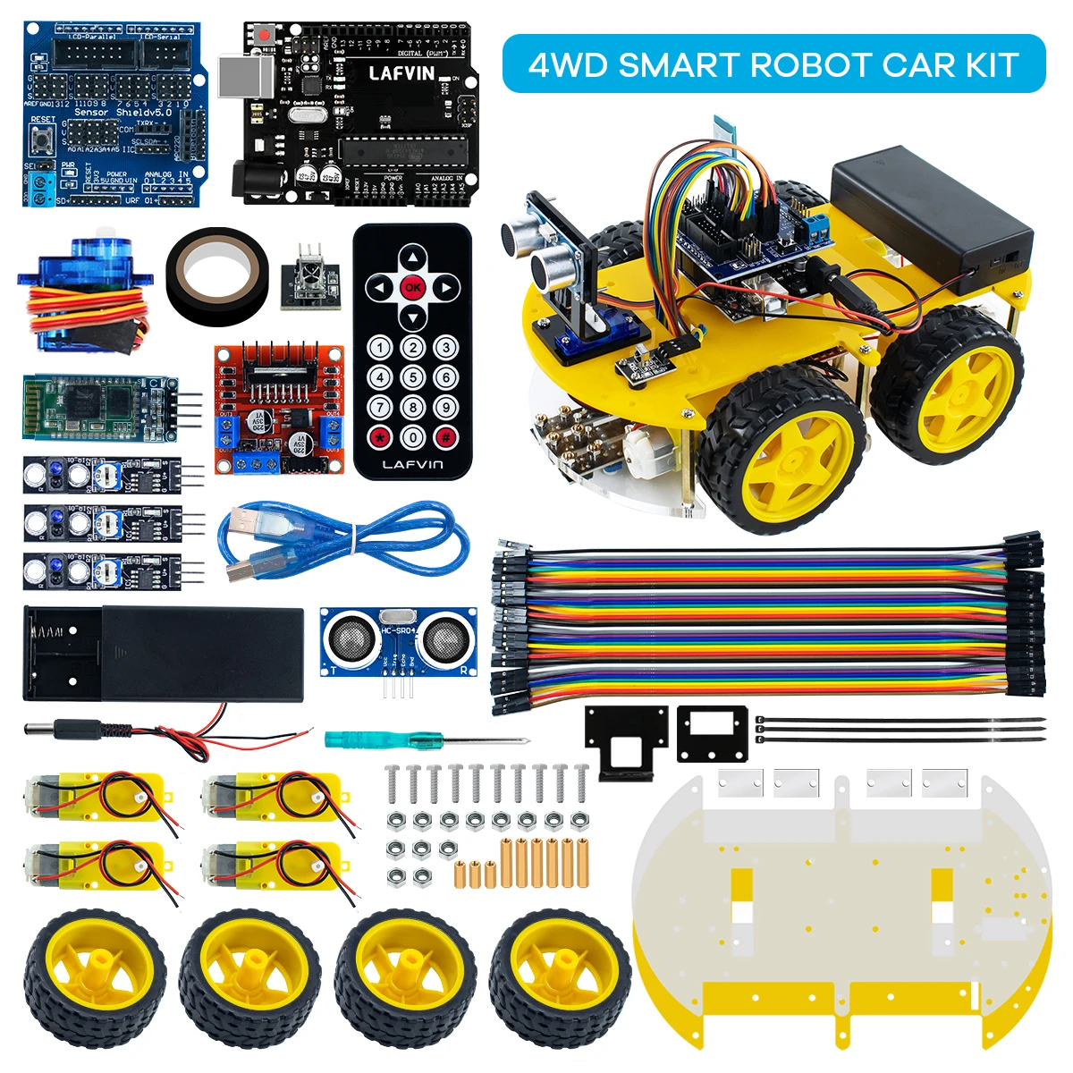 KIT VOITURE 4X4 ROBOT MULTIFONCTION - COMPLET AVEC CARTE DE