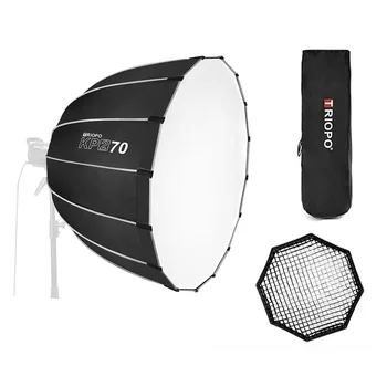 TRIOPO Parabolic Softbox 70/90/120cm Softbox Bowens Mount Soft Boxes with Honeycomb Grid for Godox SL60w Bowens Mount Lights detail image