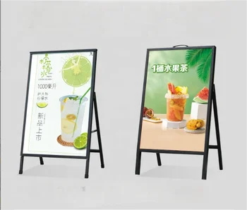 Sharewin Cheap Durable Iron A-Frame Sign Display Board Double-Sided Open Sidewalk Advertising Poster for Store Use