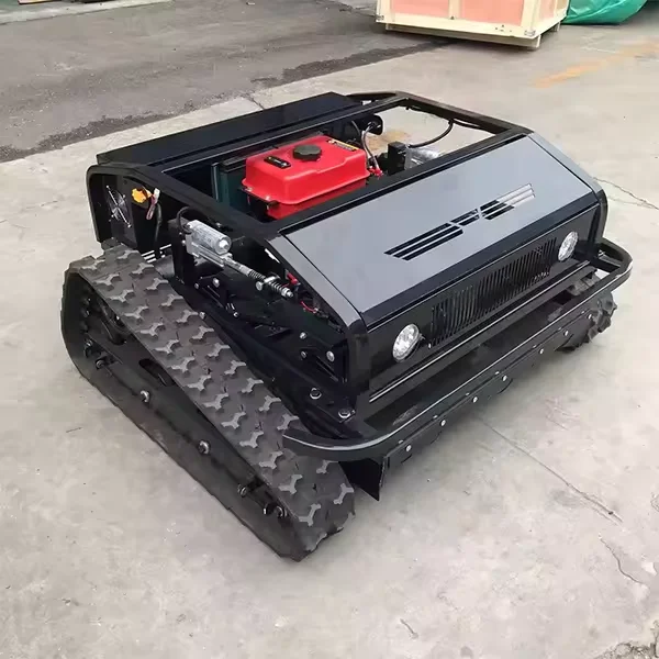 Mini Crawler Lawn Mower Robot Gasoline Engine Remote Control CE Certified