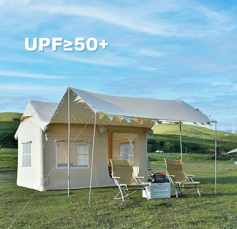 Cotton Polyester Material Outdoor Cold Weather Inflatable Mushroom Dome House Tent for Winter