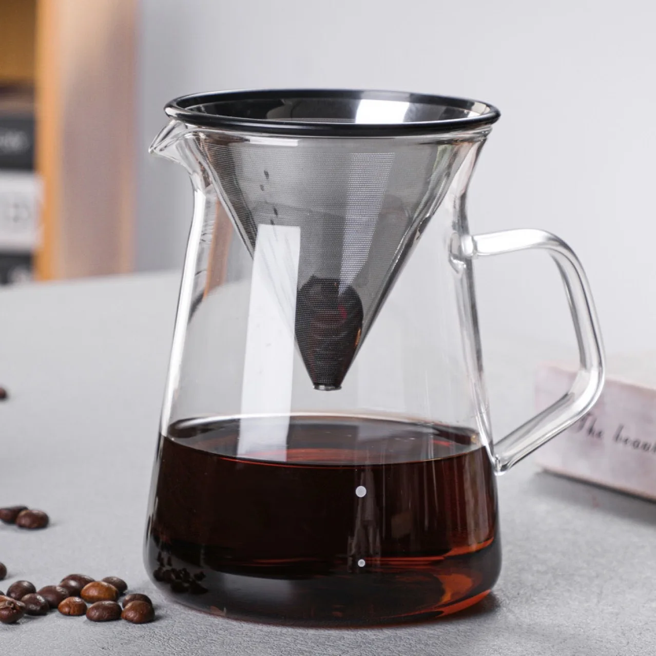 v60 Pour Over Carafe Drip Coffee Pot 300/500/700ml Glass Range