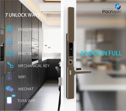 Villa Remote Control Programmable Electric Sensor Waterproof Sweden Zigbee Smart Door Lock