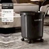 Black Obsidian Wheeled Trash Can - 20L