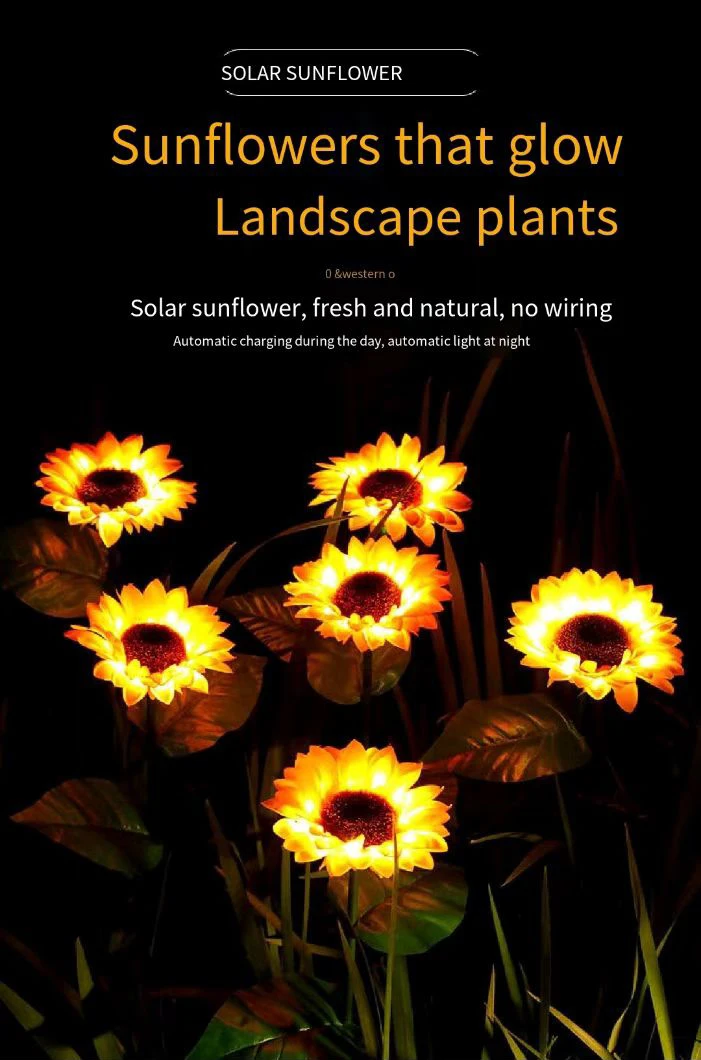 naturally solar sunflower garden light