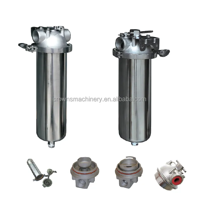 Liquid Oil Wine Beer Paint Filtration Machine Multi Cartridge Filter Housing Stainless Steel
