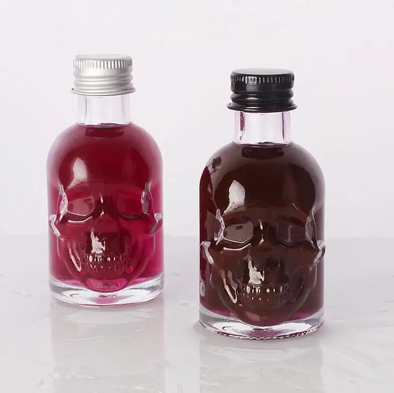 Wholesale 50ML Mini Empty Glass Ice Wine Bottle for Whiskey Liquor Vodka with Screw Top