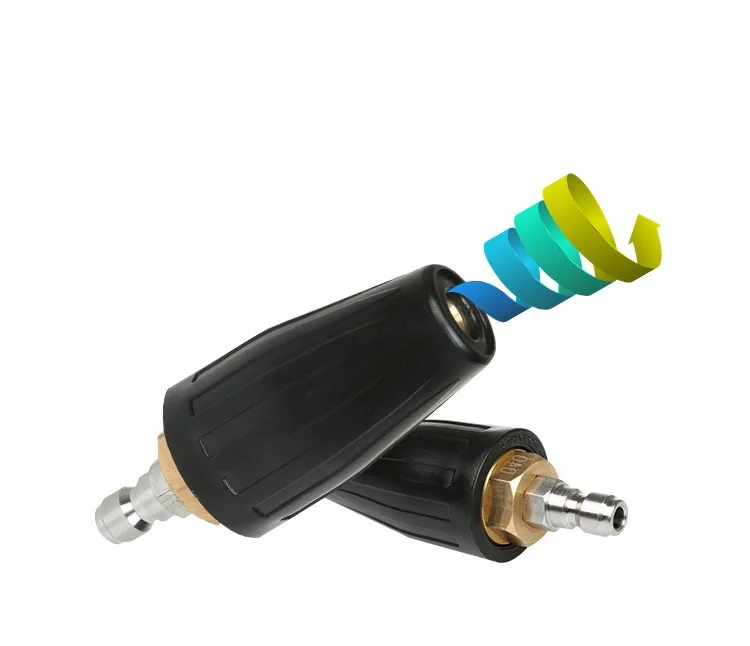 Turbo Nozzle 1/4" Quick Connect Plug 3600 PSI Pressure Washer Accessory Rotating Jetter Nozzle